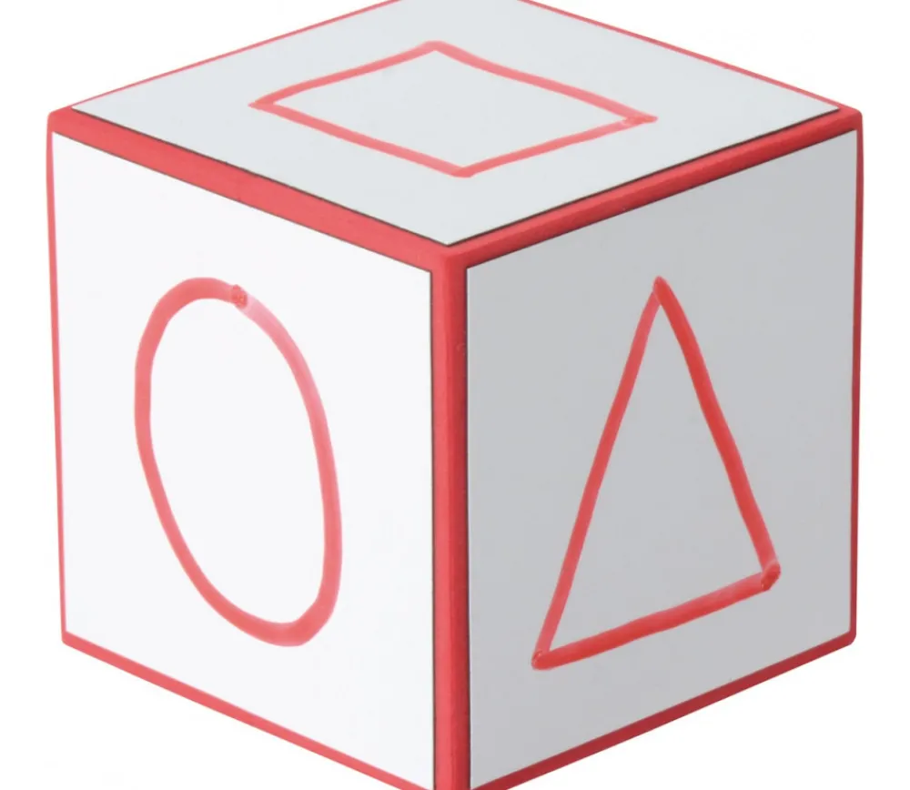 Tout Pour le Jeu 4 Dés géants effaçables 8 cm avec éponge
