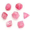 Tout Pour le Jeu 7 dés ghost roses blanc phosphorescent