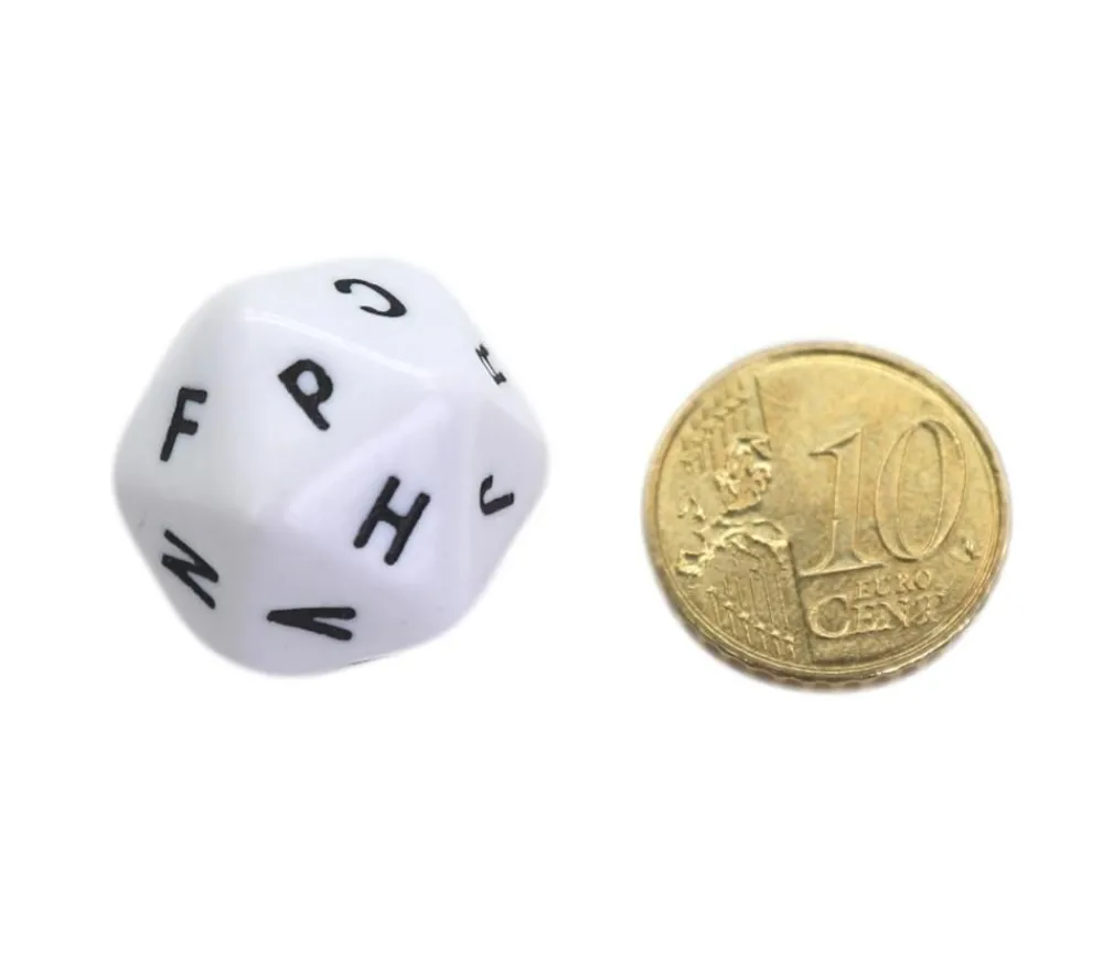 Tout Pour le Jeu 5 Dés lettres alphabet avec 20 faces