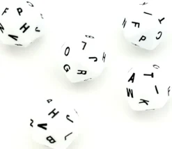 Tout Pour le Jeu 5 Dés lettres alphabet avec 20 faces