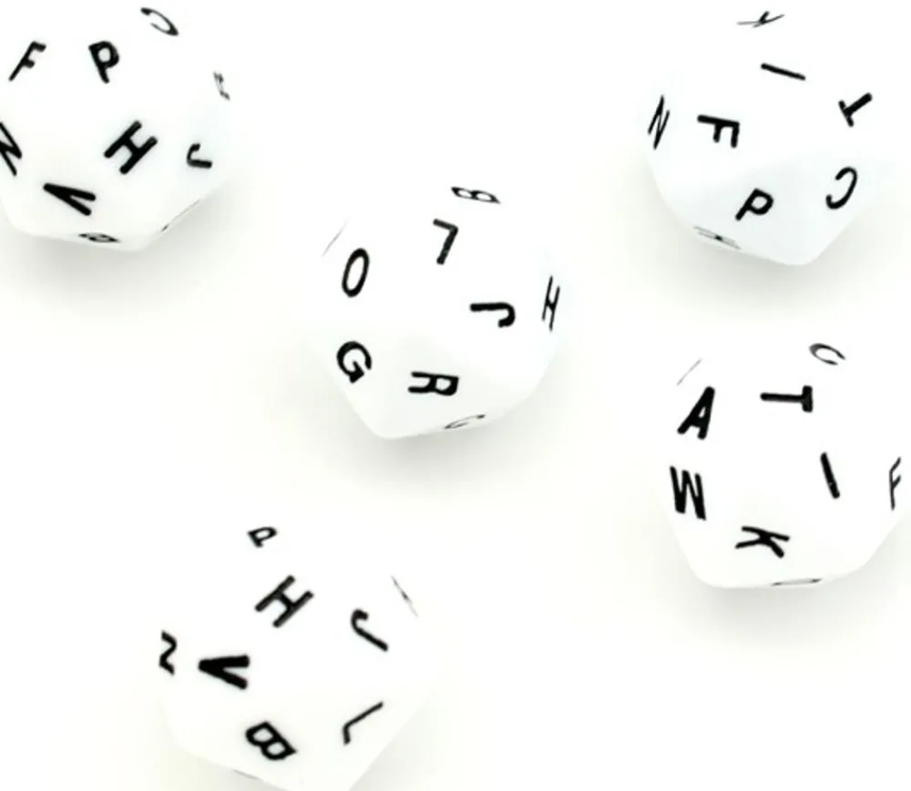 Tout Pour le Jeu 5 Dés lettres alphabet avec 20 faces