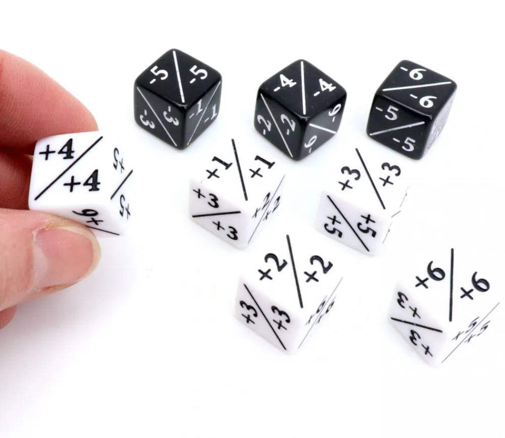 Tout Pour le Jeu 8 Dés modificateurs D6 positif/négatif - Kraken Wargames