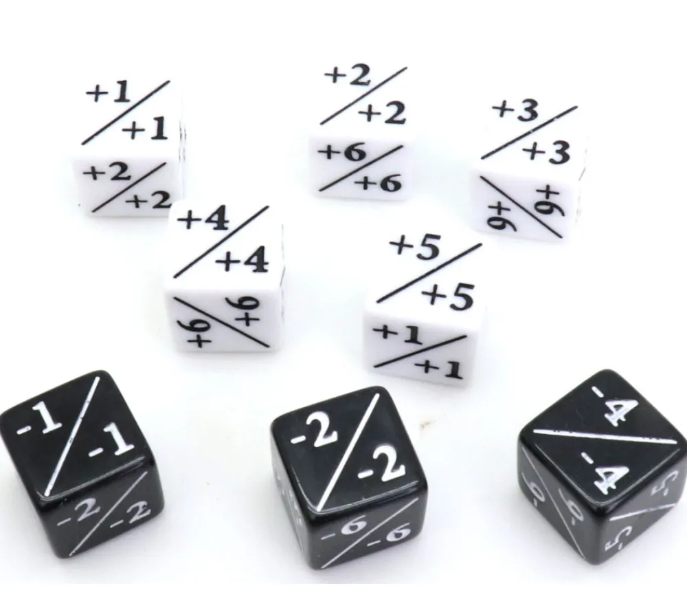 Tout Pour le Jeu 8 Dés modificateurs D6 positif/négatif - Kraken Wargames