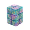 Tout Pour le Jeu 6 Dés modificateurs négatifs -1 à -6 nacrés bleu-violet et doré