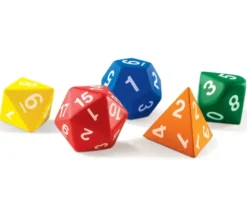 Tout Pour le Jeu 5 dés mousse géants JUMBO multifaces environ 7 cm