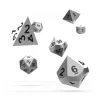 Tout Pour le Jeu 7 dés métal argenté multi-faces RPG