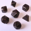 Tout Pour le Jeu 7 Dés métal cuivré multi-faces (D6 en 14 mm)