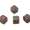 Tout Pour le Jeu 4 Dés métal Donjons & Dragons D6 chiffres verts