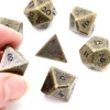 Tout Pour le Jeu 7 Dés métal multifaces BRONZE