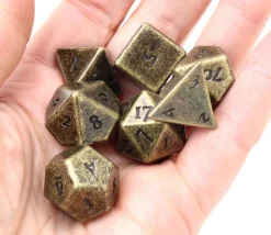 Tout Pour le Jeu 7 Dés métal multifaces BRONZE