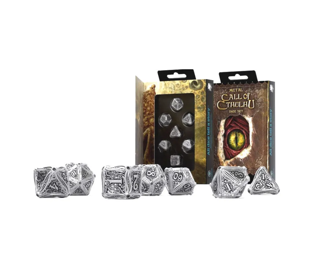 Tout Pour le Jeu 7 dés métal multi-faces Call of Cthulhu - COC