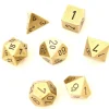Tout Pour le Jeu 7 Dés métal multifaces DORES