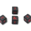 Tout Pour le Jeu 4 Dés métal noir 6 faces Donjons & Dragons