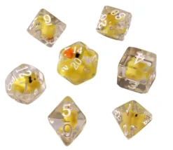 Tout Pour le Jeu 7 dés multifaces avec canard à l'intérieur