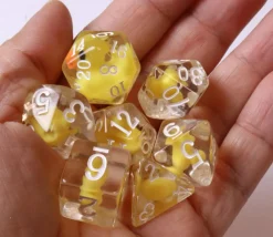 Tout Pour le Jeu 7 dés multifaces avec canard à l'intérieur