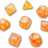 Tout Pour le Jeu 8 dés multi-faces Borealis orange sanguine chessex Lab dice 6