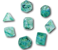 Tout Pour le Jeu 8 dés multi-faces Borealis vert clair Chessex Lab Dice 6