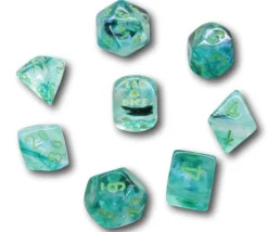 Tout Pour le Jeu 8 dés multi-faces Borealis vert clair Chessex Lab Dice 6