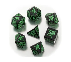 Tout Pour le Jeu 7 dés multifaces Call of Cthulhu - noir et vert COC