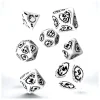 Tout Pour le Jeu 7 dés multifaces effet dragon blanc et noir