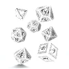 Tout Pour le Jeu 7 dés multifaces Elvish blanc et noir - style elfe super gravage