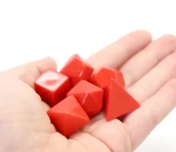 Tout Pour le Jeu 6 dés multifaces neutres rouge, noir ou beige
