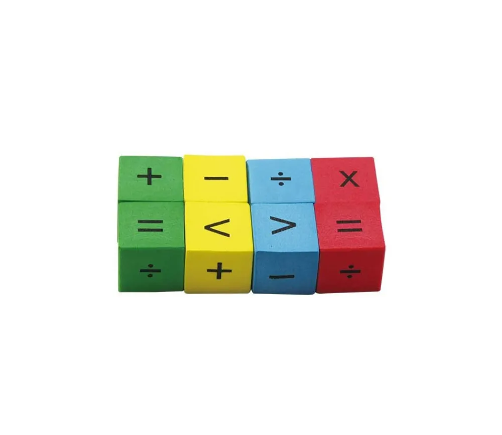 Tout Pour le Jeu 8 Dés opérations mathématiques avec signes mousse 22 mm silencieux