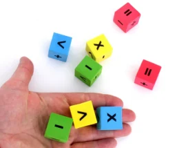 Tout Pour le Jeu 8 Dés opérations mathématiques avec signes mousse 22 mm silencieux