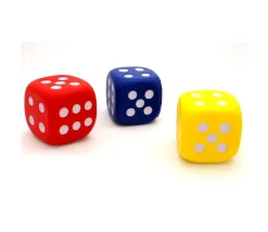Tout Pour le Jeu 3 Dés silencieux de 5 cm de côté mousse compacte
