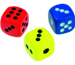 Tout Pour le Jeu 3 Dés silencieux de 5 cm de côté mousse compacte