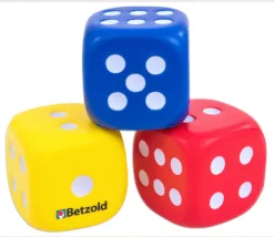 Tout Pour le Jeu 3 Dés silencieux de 5 cm de côté mousse compacte