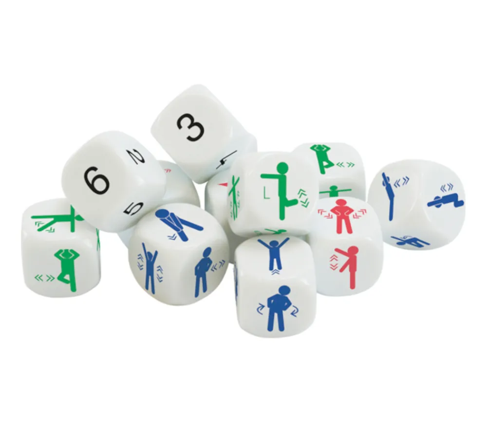 Tout Pour le Jeu 12 dés sportifs pour jeux de mouvement