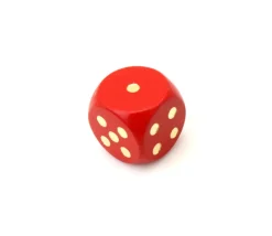 Tout Pour le Jeu 5 Dés yams en bois 16 mm points 1 à 6 pour jeu de société