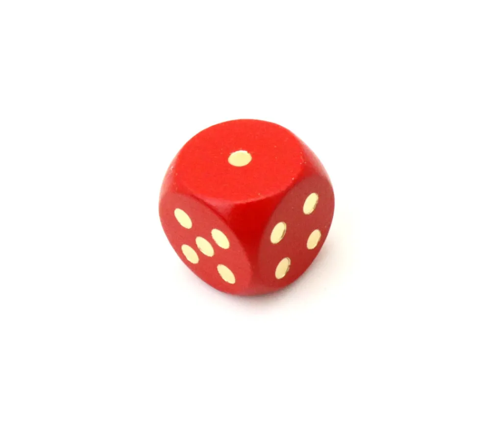 Tout Pour le Jeu 5 Dés yams en bois 16 mm points 1 à 6 pour jeu de société