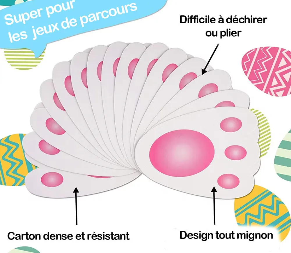 Tout Pour le Jeu 60 empreintes de lapin pour création de parcours