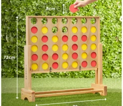 Tout Pour le Jeu 4 en ligne XXL - Jeu géant 72 x 72 cm 4 pions alignés