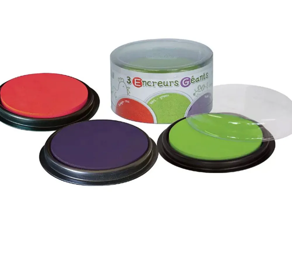 Tout Pour le Jeu 3 encreurs géants pour tampons : rouge, vert et violet