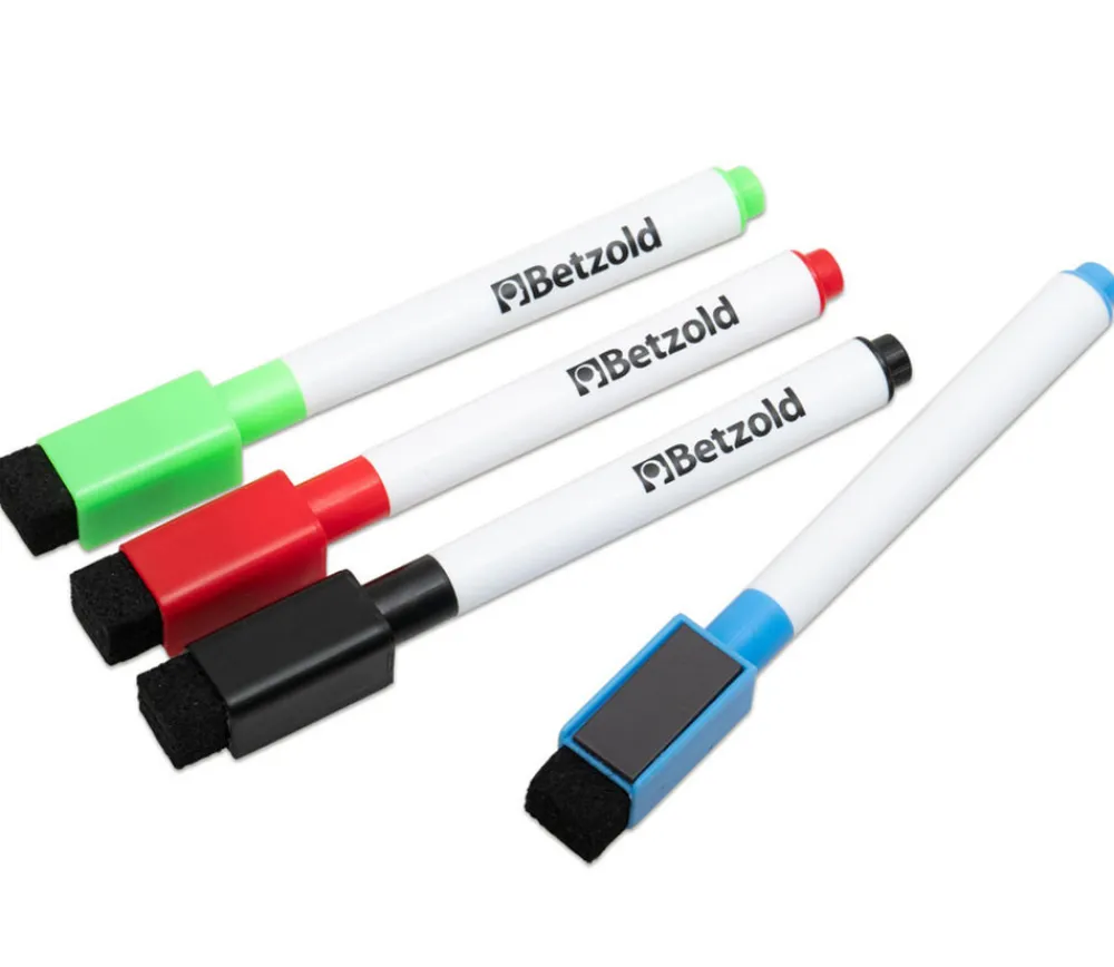 Tout Pour le Jeu 4 Feutres effaçables avec brossette pour ardoise ou tableau blanc