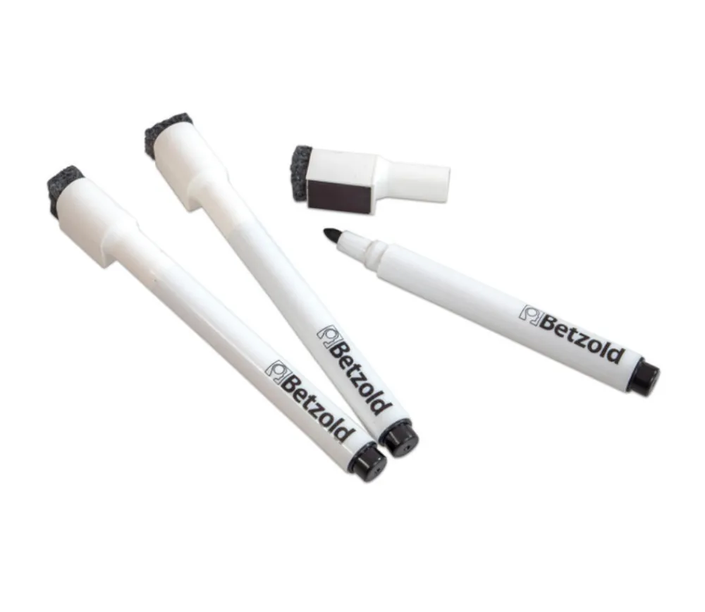 Tout Pour le Jeu 4 Feutres effaçables avec brossette pour ardoise ou tableau blanc