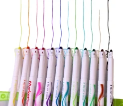 Tout Pour le Jeu 12 Feutres effaçables pour ardoise ou tableau blanc - 12 couleurs