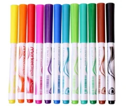 Tout Pour le Jeu 12 Feutres effaçables pour ardoise ou tableau blanc - 12 couleurs