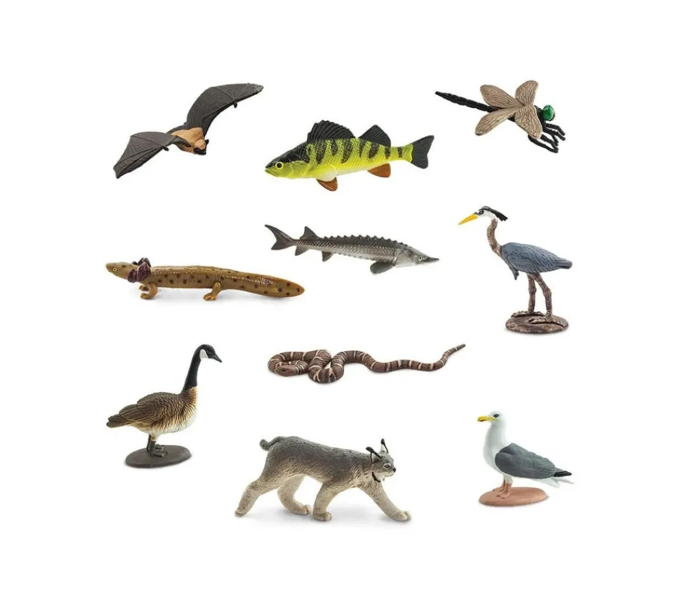 Tout Pour le Jeu 10 Figurines animaux des grands lacs
