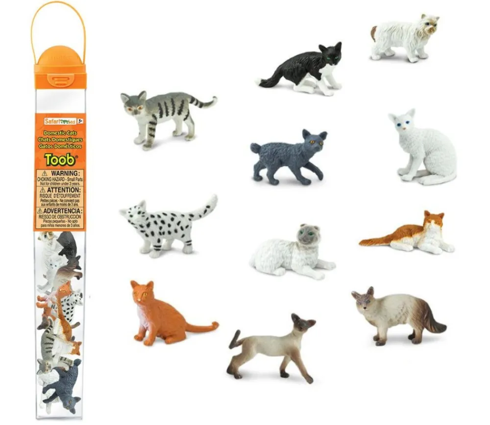 Tout Pour le Jeu 11 figurines chats dans un tube de rangement