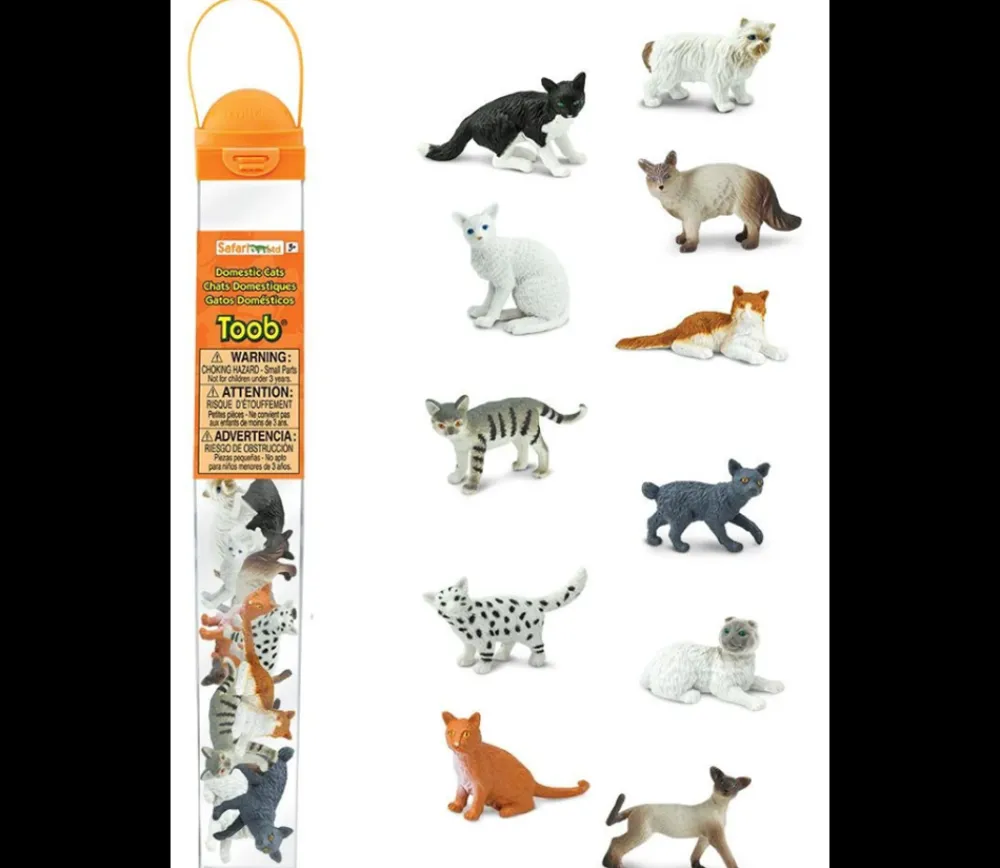 Tout Pour le Jeu 11 figurines chats dans un tube de rangement