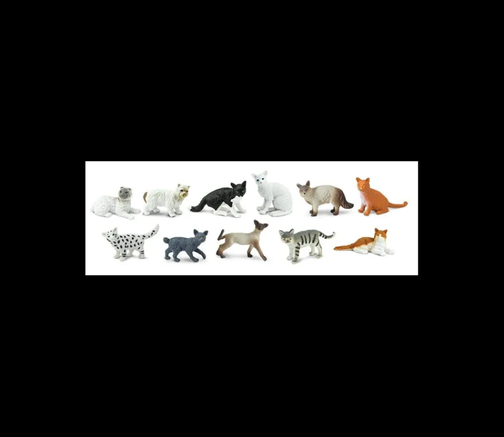Tout Pour le Jeu 11 figurines chats dans un tube de rangement