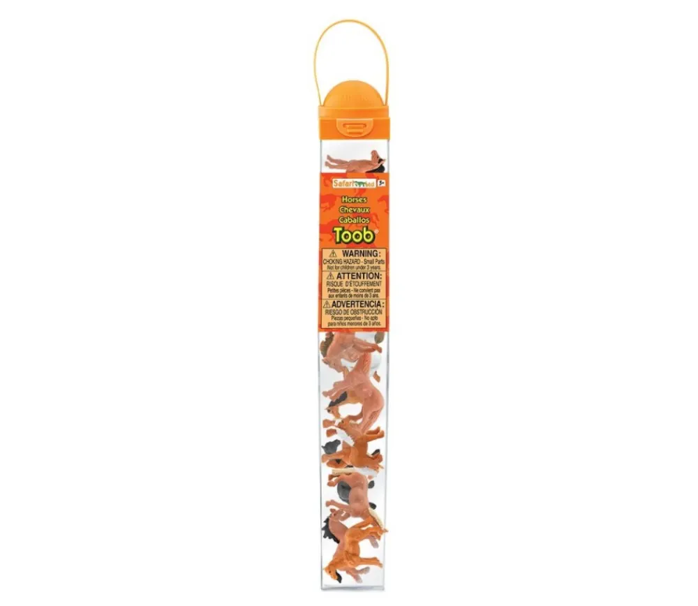Tout Pour le Jeu 12 figurines chevaux dans un tube de rangement