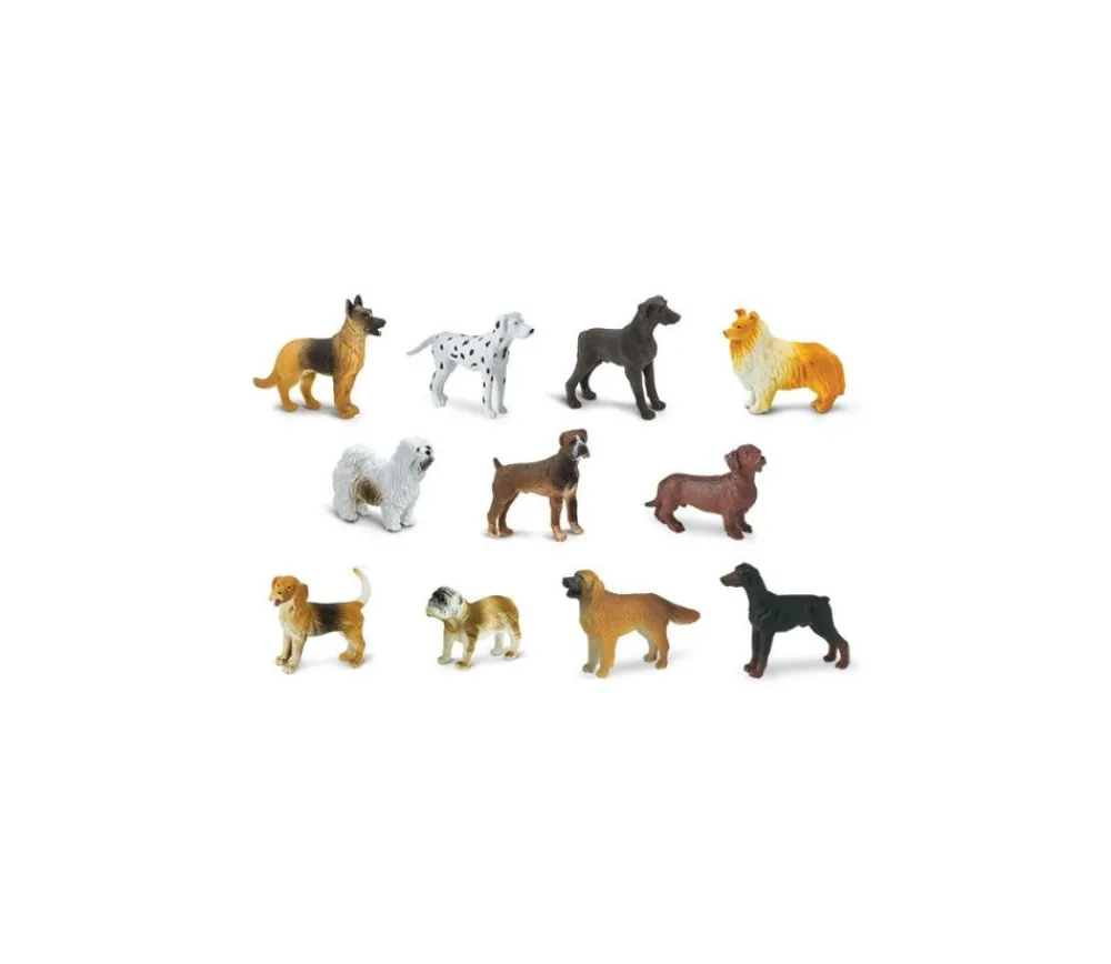Tout Pour le Jeu 11 figurines chiens dans un tube de rangement