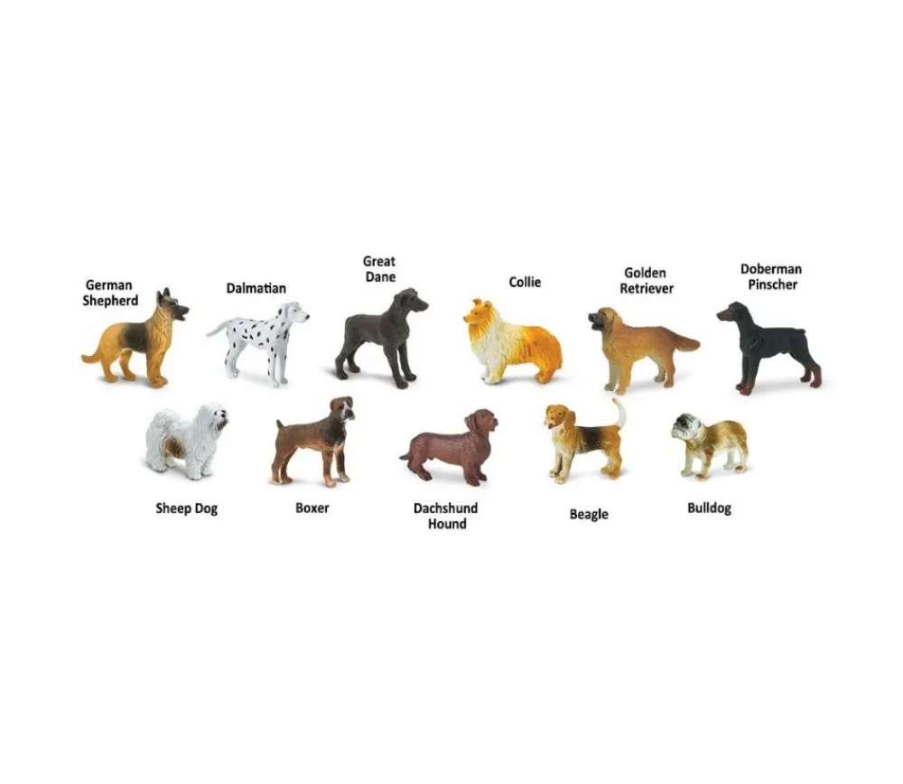 Tout Pour le Jeu 11 figurines chiens dans un tube de rangement