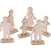 Tout Pour le Jeu 6 Figurines famille en bois naturel