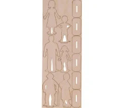 Tout Pour le Jeu 6 Figurines famille en bois naturel